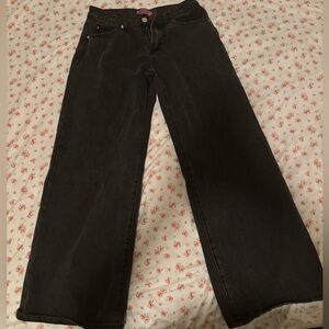 edikted black wide leg jeans